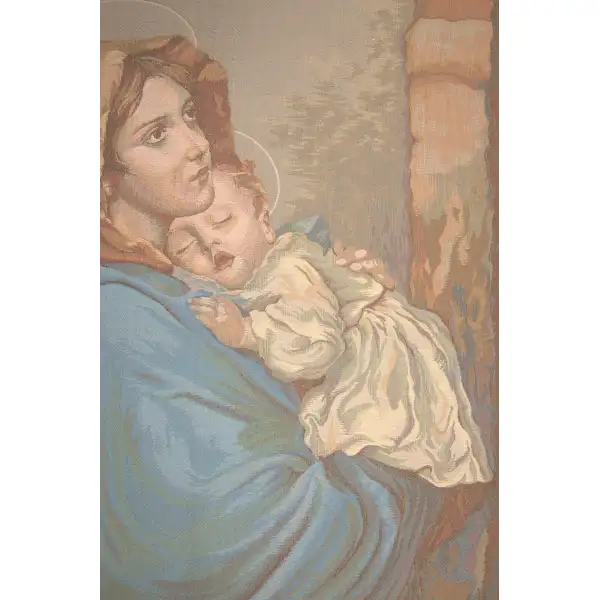 Madonna and Child with Border Italian Tapestry | Close Up 2