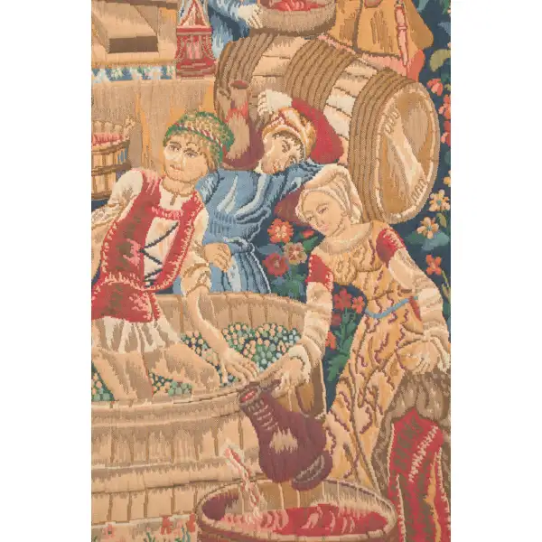 The Vintage II Belgian Tapestry Wall Hanging - 61 in. x 35 in. Wool/cotton/others by Charlotte Home Furnishings | Close Up 2