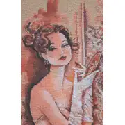Lady In Rose Belgian Tapestry Wall Hanging | Close Up 1