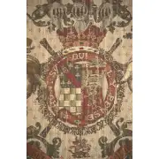 Honni Soit Qui Mal Y Pense Beige Belgian Tapestry | Close Up 2