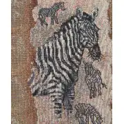Safari Animals I with Beige Tassel Tapestry Table Mat | Close Up 1