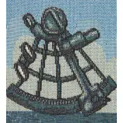 Nautical Scene I Black Tassels Tapestry Table Mat | Close Up 1