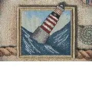 Nautical Scene I Black Tassels Tapestry Table Mat | Close Up 2