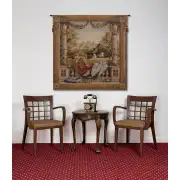 Chateau Bellevue (Square) French Wall Tapestry - 58 in. x 58 in. Wool/cotton/others by Charlotte Home Furnishings | Life Style 1