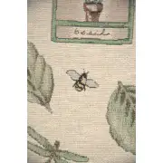 Garden Elements Green Tassel Tapestry Table Mat | Close Up 2