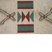 Rustic Retreat with Red Tassels Tapestry Table Mat | Close Up 2