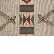 Rustic Retreat with Black Tassels Tapestry Table Mat | Close Up 2