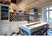 Cat Christmas Party Large Tapestry Table Mat | Life Style 1