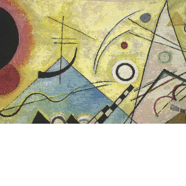 Composition VIII by Kandisnky Belgian Sofa Pillow Cover | Close Up 3