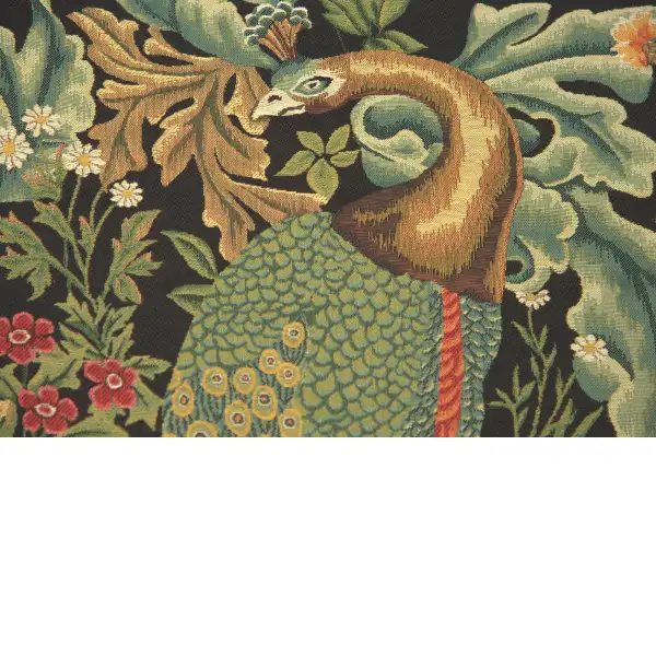 Peacock By William Morris Belgian Cushion Cover - 18 in. x 18 in. Cotton/Viscose/Polyester by William Morris | Close Up 2