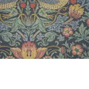 Strawberry Thief B Blue By William Morris Belgian Cushion Cover - 18 in. x 18 in. Cotton/Viscose/Polyester by William Morris | Close Up 4