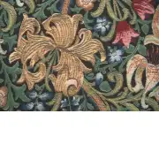 Golden Lily by William Morris Belgian Throw | Close Up 1