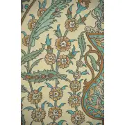 Bright Floral with Urns Belgian Wall Tapestry | Close Up 1