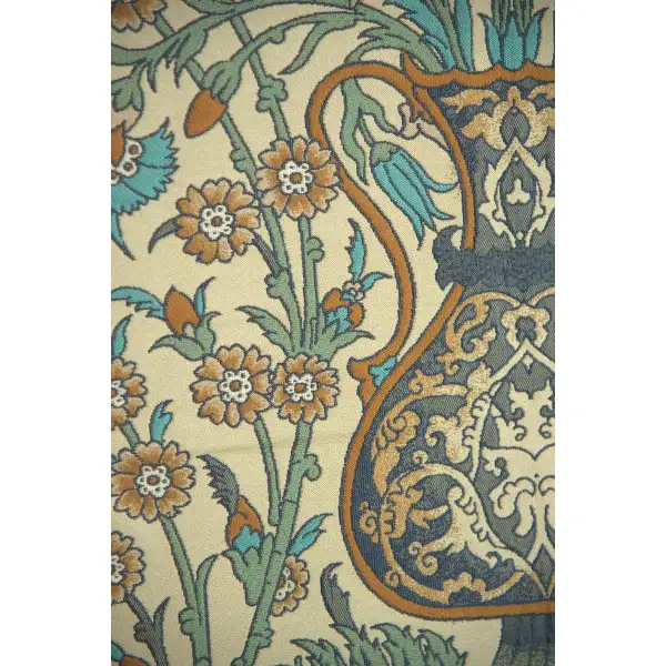 Bright Floral with Urns Belgian Tapestry | Close Up 2