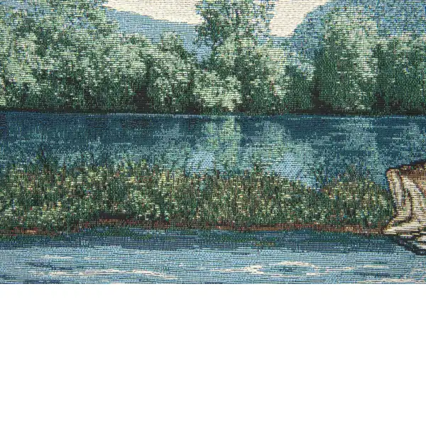Fishin' Hole with Looped Brown Rod Fine Art Tapestry | Close Up 1