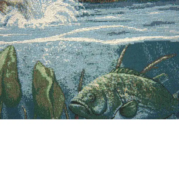 Fishin' Hole with Looped Brown Rod Fine Art Tapestry | Close Up 2