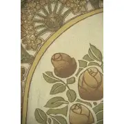 Rose Bush Beige Belgian Tapestry | Close Up 1