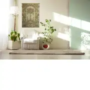 Rose Bush Beige Belgian Wall Tapestry | Life Style 1