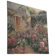 Enchanting English Garden Stretched Wall Tapestry | Close Up 4