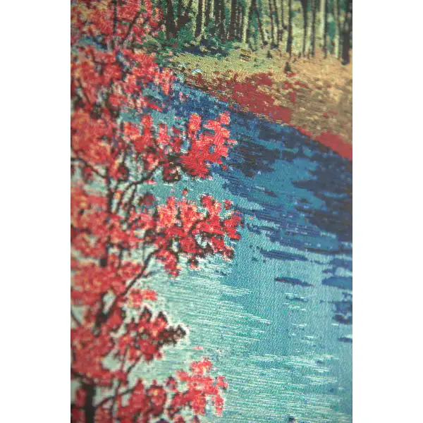 The Autumn River Stretched Wall Tapestry | Close Up 1