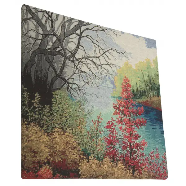 The Autumn River Stretched Wall Tapestry | Close Up 4