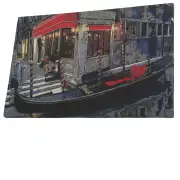 Moonlight Gondola Stretched Wall Tapestry | Close Up 3