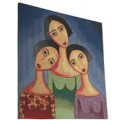 Three Sister Stretched Wall Tapestry | Close Up 3