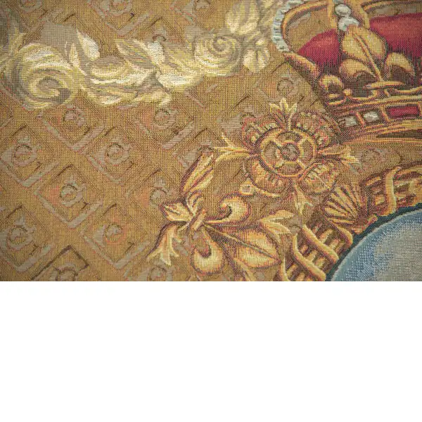 Coat of Arms A.K. Horizontal French Wall Tapestry | Close Up 1