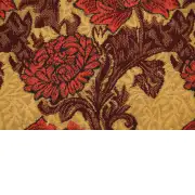 Chrysanthemum Bordo Belgian Cushion Cover - 16 in. x 16 in. Cotton/Viscose/Polyester by Charlotte Home Furnishings | Close Up 3