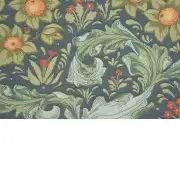 C Charlotte Home Furnishings Inc Arabesques W/Orange Tree Blue French Tapestry Cushion - 19 in. x 19 in. Cotton by William Morris | Close Up 2