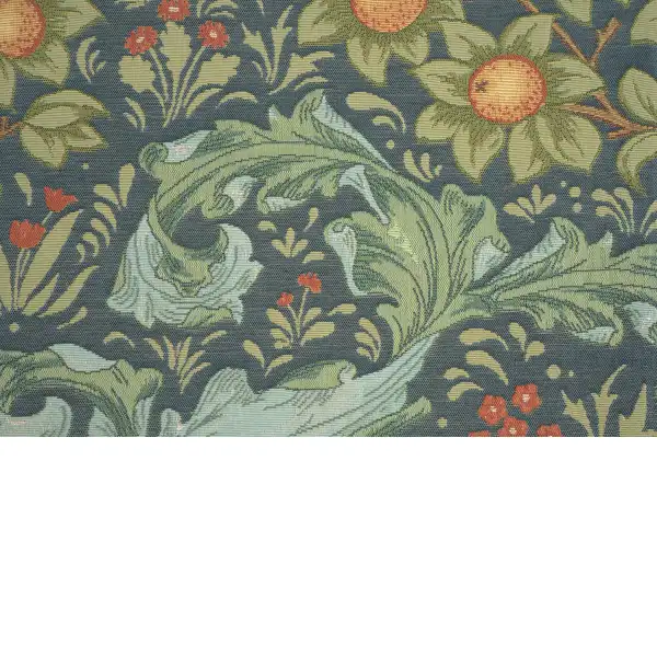 C Charlotte Home Furnishings Inc Arabesques W/Orange Tree Blue French Tapestry Cushion - 19 in. x 19 in. Cotton by William Morris | Close Up 4