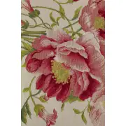 Peonies White Decorative Table Mat | Close Up 1