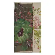 Peonies White Decorative Table Mat | Close Up 5