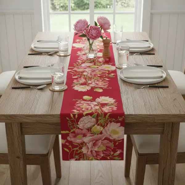 Peonies Pink Decorative Table Mat | Life Style 2