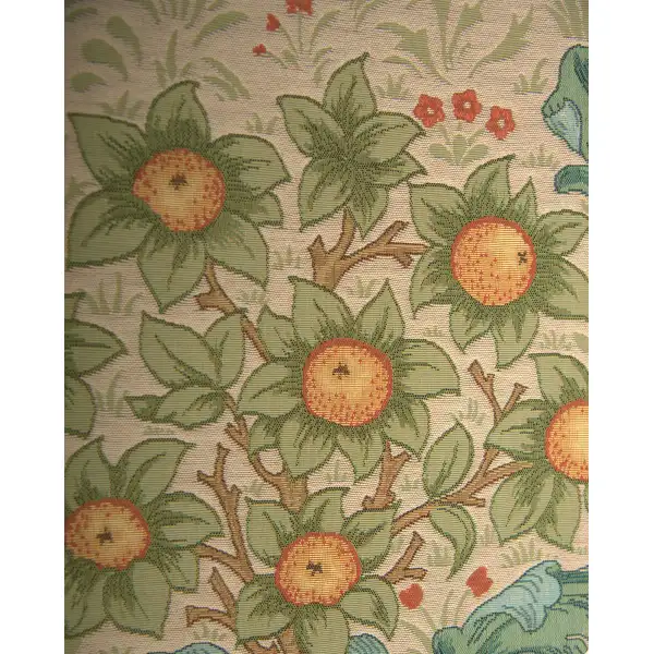 Orange Tree Arabesque Light French Table Mat - 19 in. x 71 in. Cotton by William Morris | Close Up 1