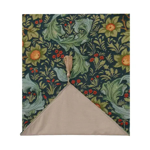 Orange Tree Arabesque Blue Decorative Table Mat | Close Up 5