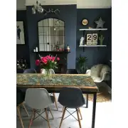 Orange Tree Arabesque Blue Decorative Table Mat | Life Style 1