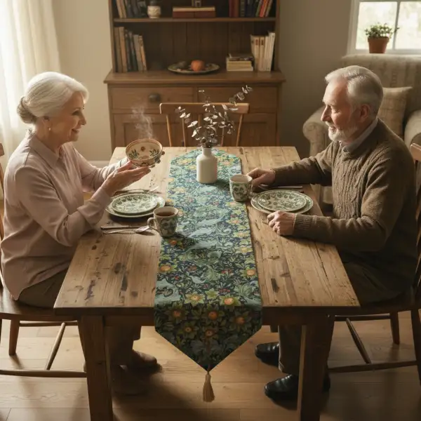 Orange Tree Arabesque Blue Decorative Table Mat | Life Style 2