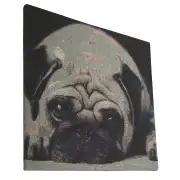 An Ecstatic Pug Stretched Wall Tapestry | Close Up 3