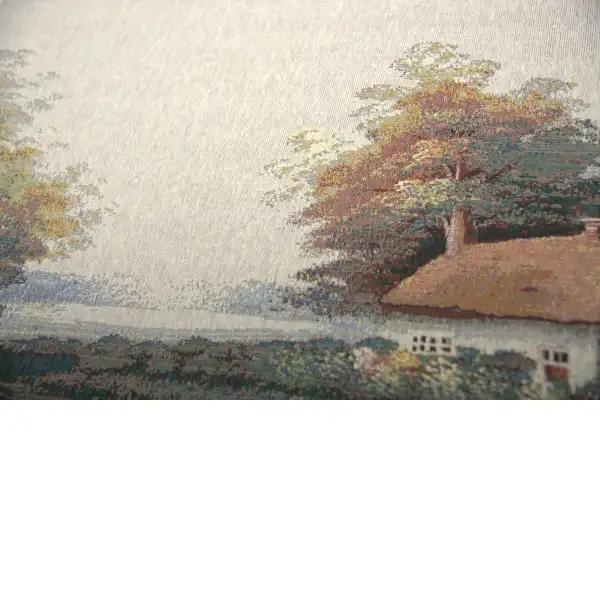 Our Cottage by the Lake  Wall Tapestry Stretched | Close Up 1