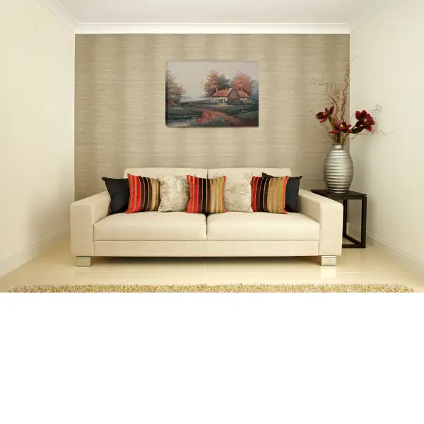 Our Cottage by the Lake  Wall Tapestry Stretched | Life Style 1