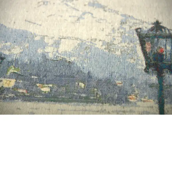 Bench by the Lake Stretched Wall Tapestry | Close Up 2