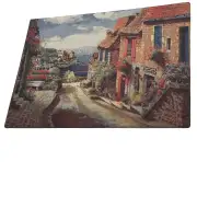 Mediterranean Village at Amalfi Stretched Wall Tapestry | Close Up 4