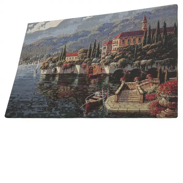 Shores of Lake Como Stretched Wall Tapestry | Close Up 3