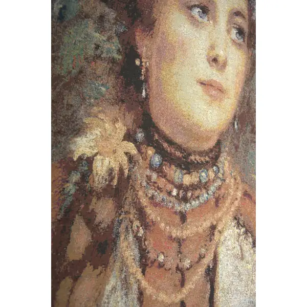 Russian Beauty in Summer Garland Stretched Wall Tapestry | Close Up 1