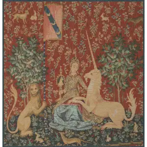 The Sight I Large Tapestry Cushion Cover - 19 in. x 19 in. Cotton by Charlotte Home Furnishings Inc