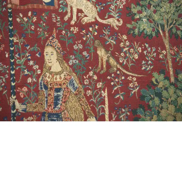 Lady and the Unicorn Serial Panoramic Belgian Tapestry | Close Up 1