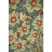 Woodpecker William Morris Belgian Tapestry Wall Hanging | Close Up 1