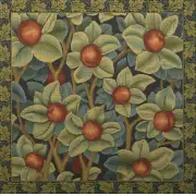 Orange Tree By William Morris Belgian Cushion Cover - 18 in. x 18 in. Cotton/Viscose/Polyester by William Morris | Close Up 1