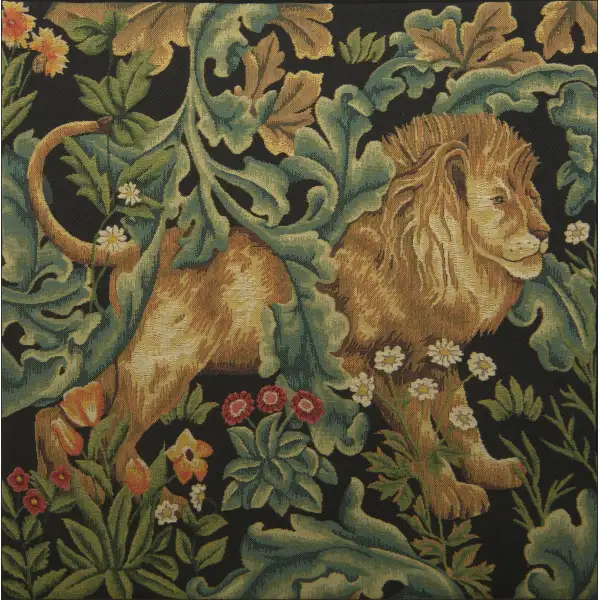 Lion By William Morris Belgian Cushion Cover - 18 in. x 18 in. Cotton/Viscose/Polyester by William Morris | Close Up 1